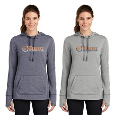 Sport-Tek ® Ladies PosiCharge ® Tri-Blend Wicking Fleece Hooded Pullover